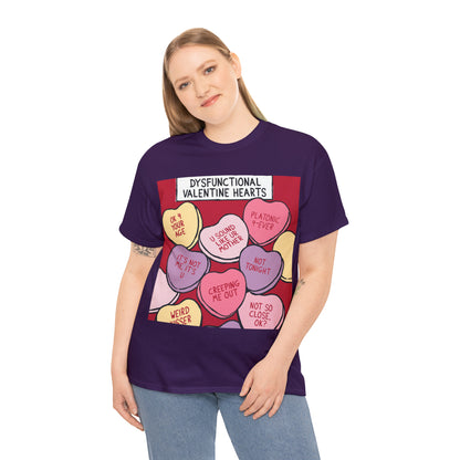 Dysfunctional Valentine's Hearts - Unisex Heavy Cotton Tee