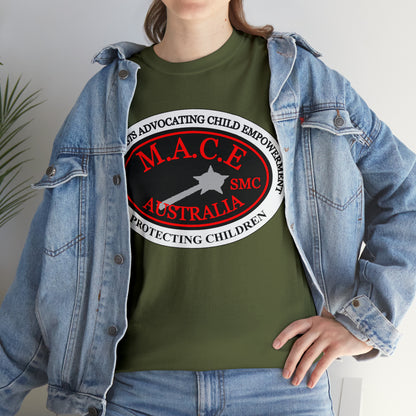 M.A.C.E. Emblem & Back Hands - Unisex Heavy Cotton Tee