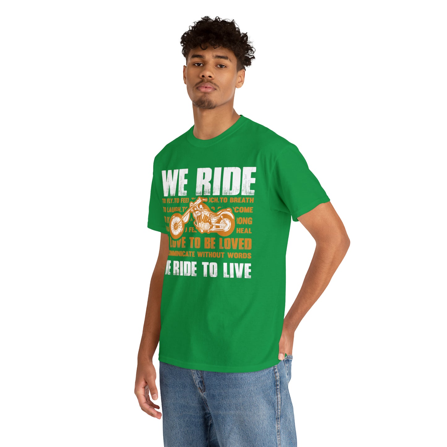 WE RIDE TO LIVE - Unisex Heavy Cotton Tee - USA