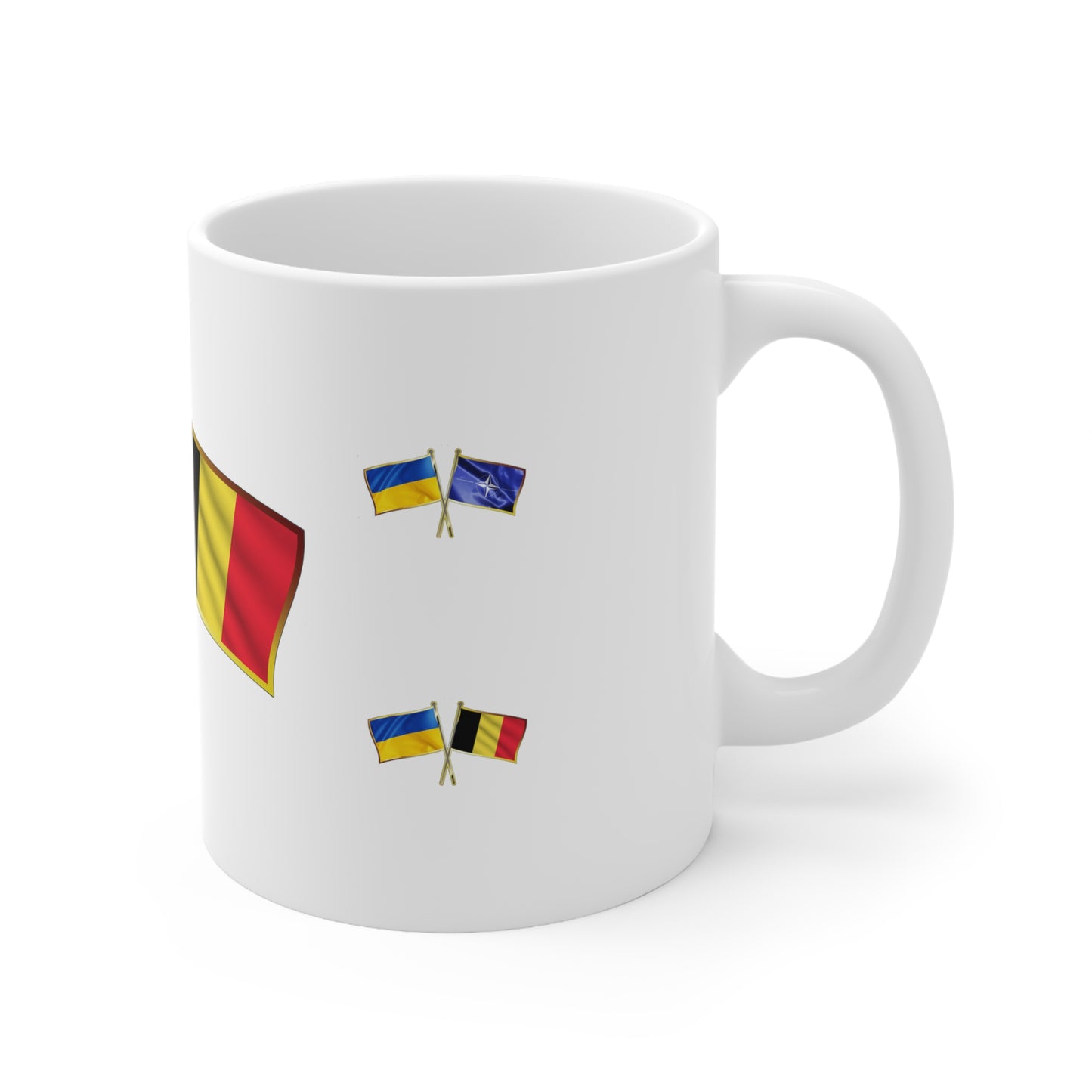 Ukrainian-Belgian NATO Supporter Mug