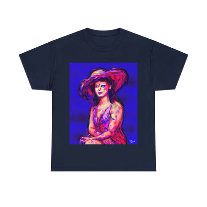 LADY IN SUN HAT - Airt on a Shirt  - Unisex Heavy Cotton Tee - AUS