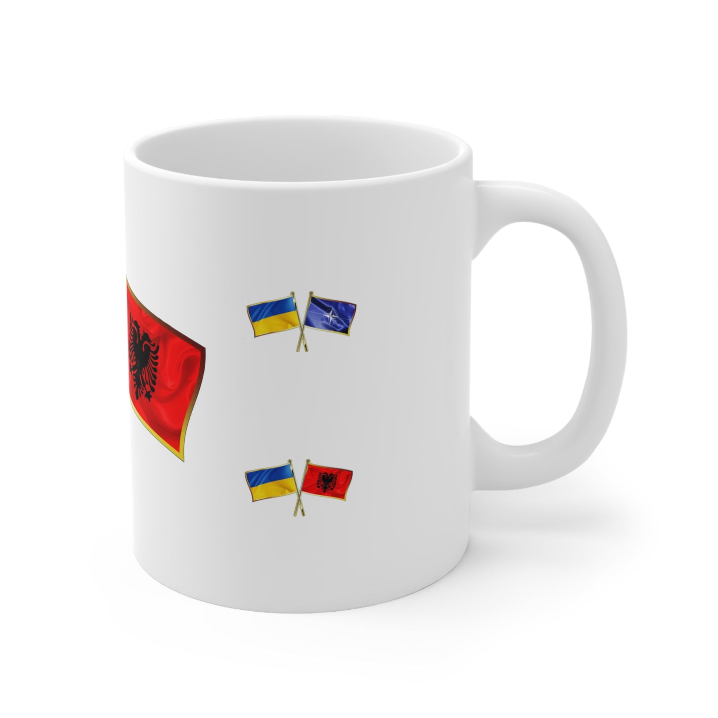 Ukrainian-Albanian NATO Supporter Mug