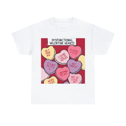 Dysfunctional Valentine's Hearts - Unisex Heavy Cotton Tee