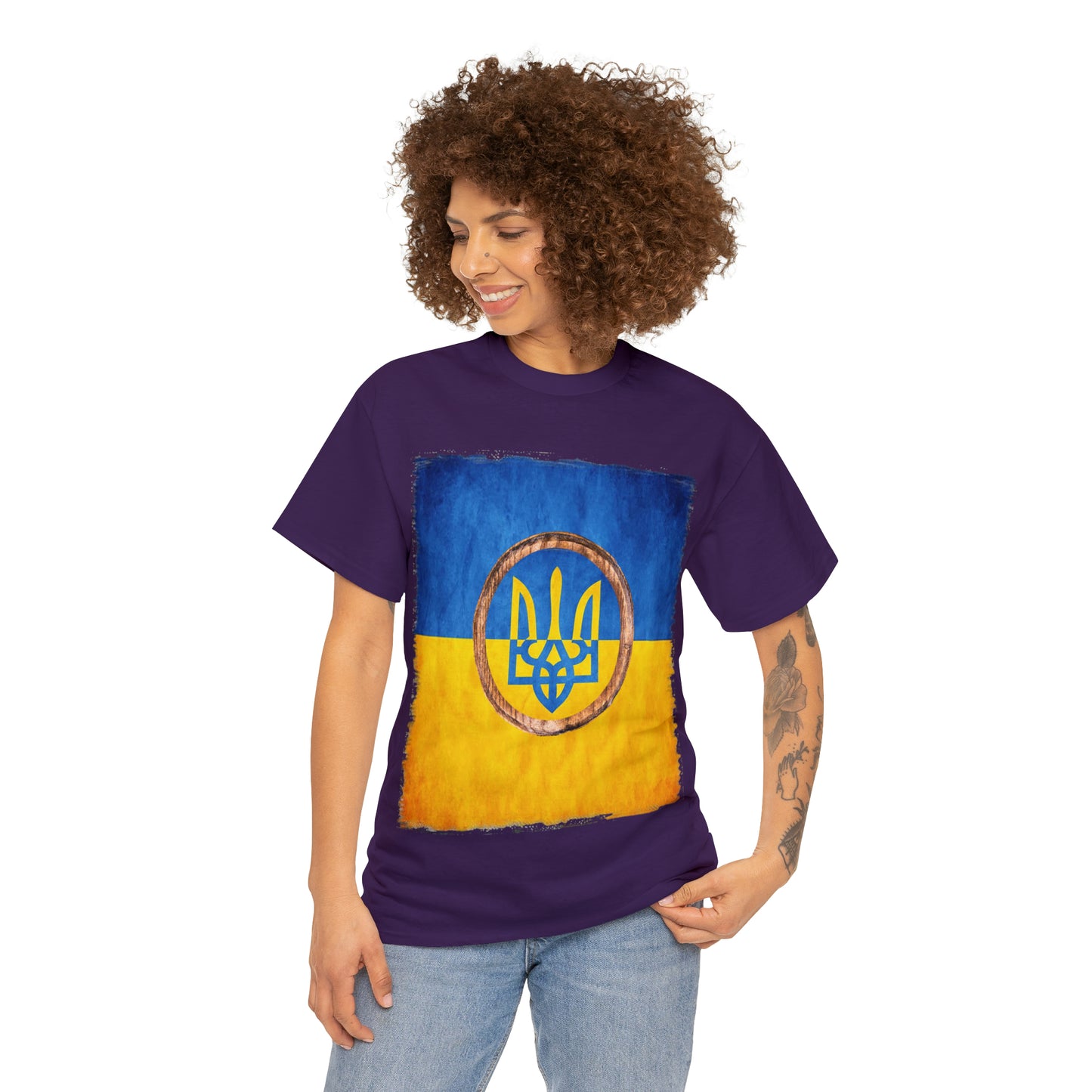 UKRAINIAN TRIDENT - Unisex Heavy Cotton Tee