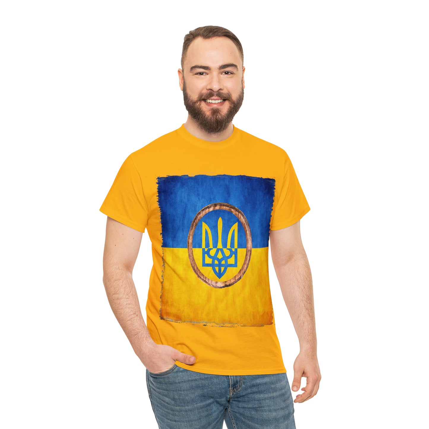 UKRAINIAN TRIDENT - Unisex Heavy Cotton Tee