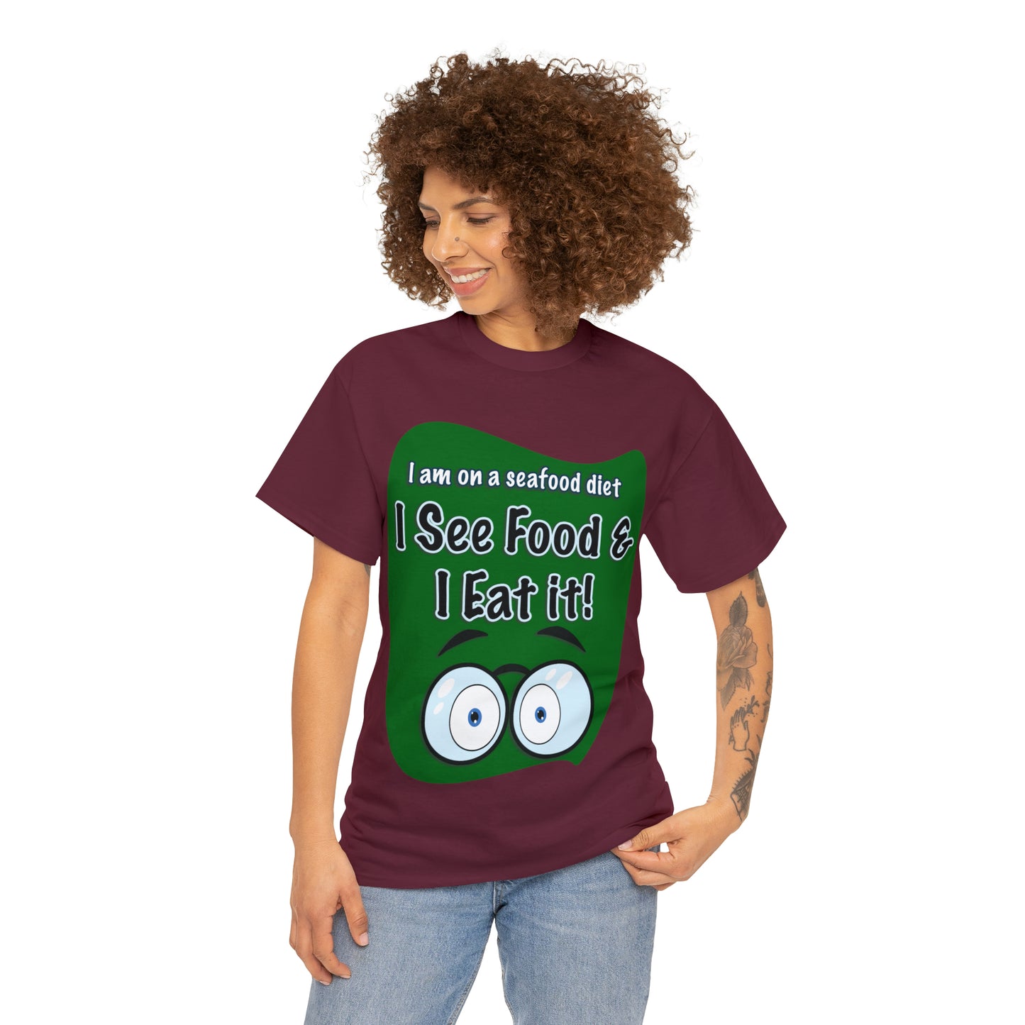 I See FOOD - Funny Unisex Heavy Cotton Tee - AUS