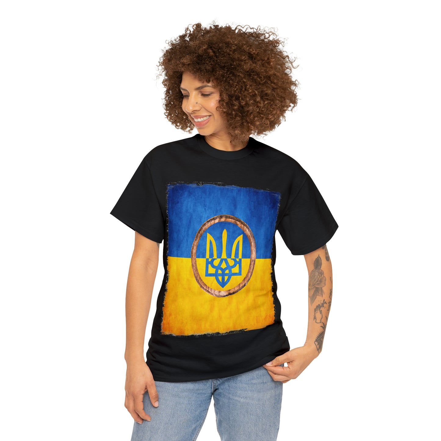 UKRAINIAN TRIDENT - Unisex Heavy Cotton Tee