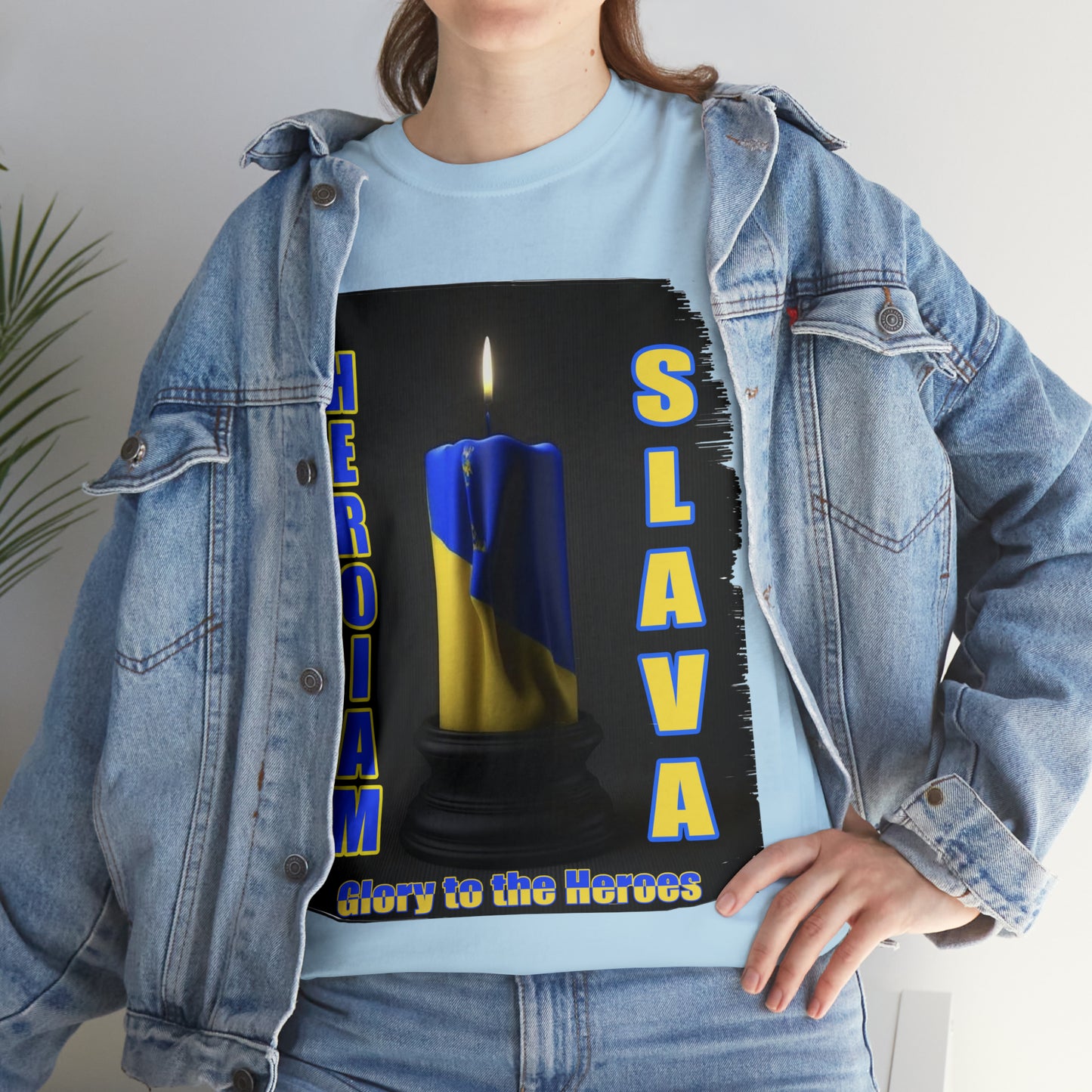 Remembrance Candle - "Heroiam Slava! - Glory to the Heroes" unisex T-shirt