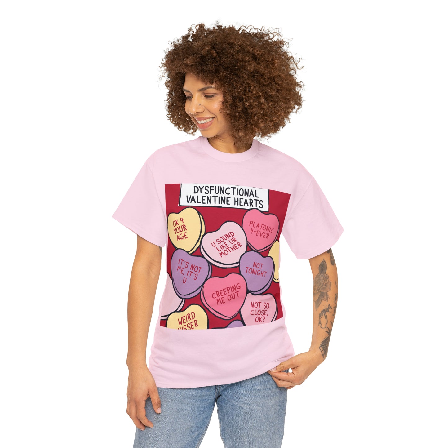 Dysfunctional Valentine's Hearts - Unisex Heavy Cotton Tee