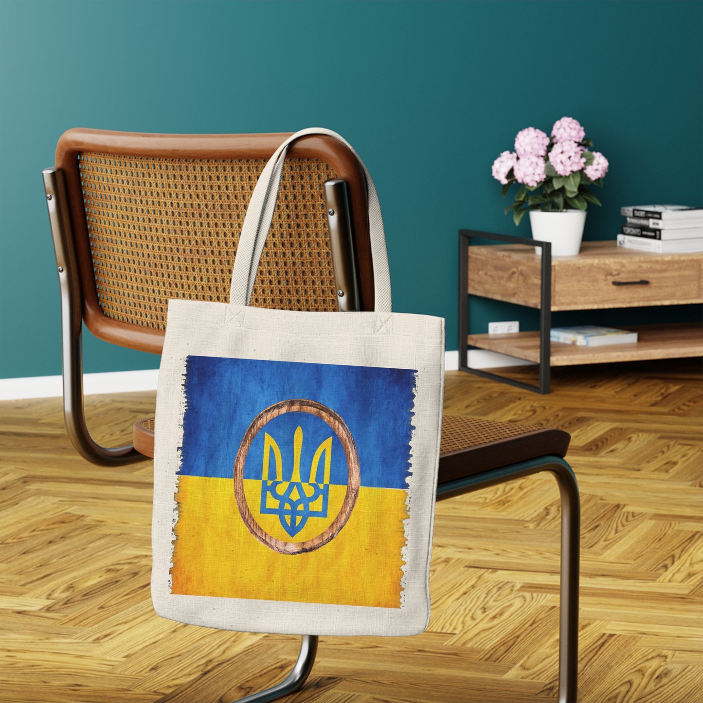 UKRAINIAN TRIDENT FLAG - Polyester Tote Bag