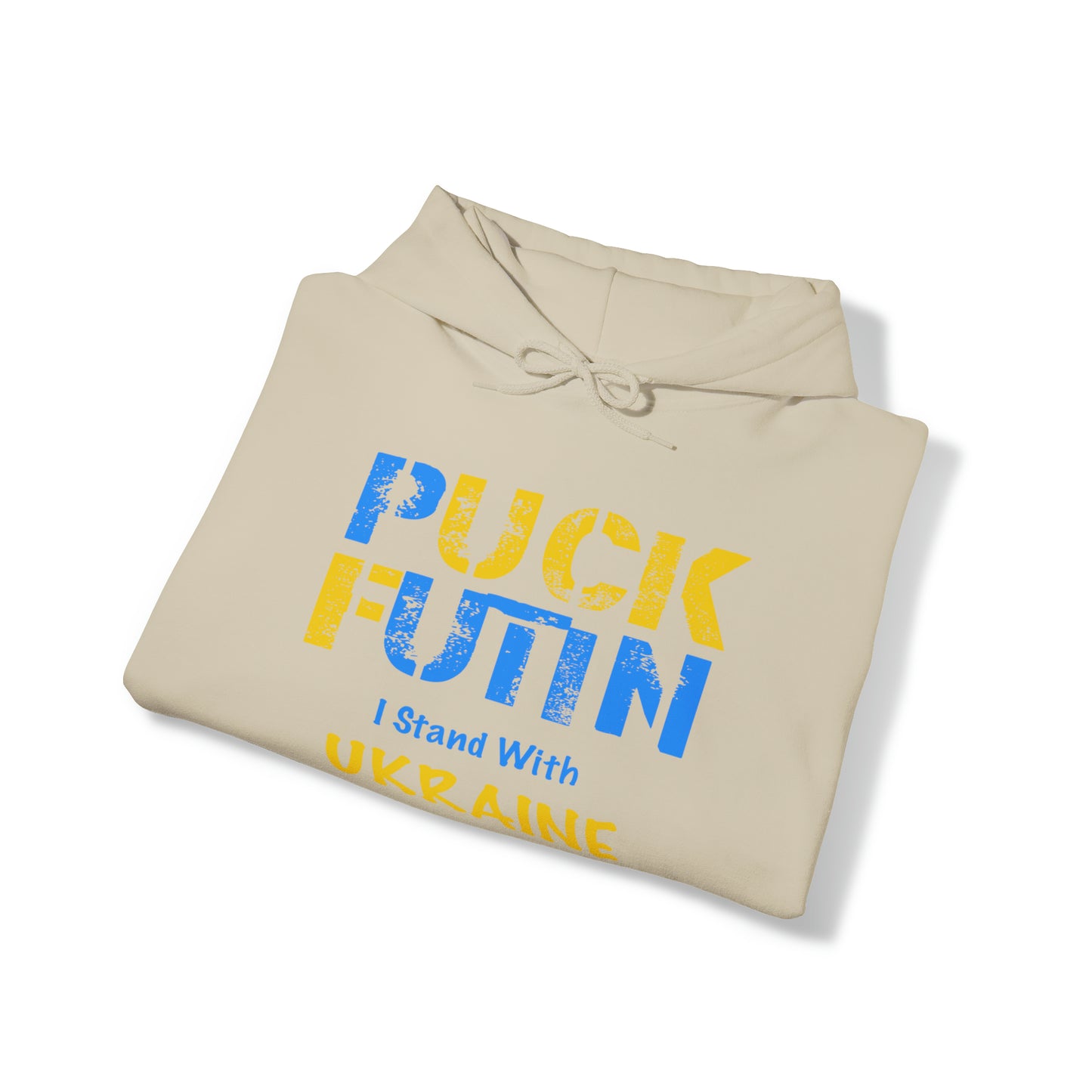 "P*** FUTI*" I Stand With UKRAINE - Unisex Heavy Blend™ Hooded Sweatshirt