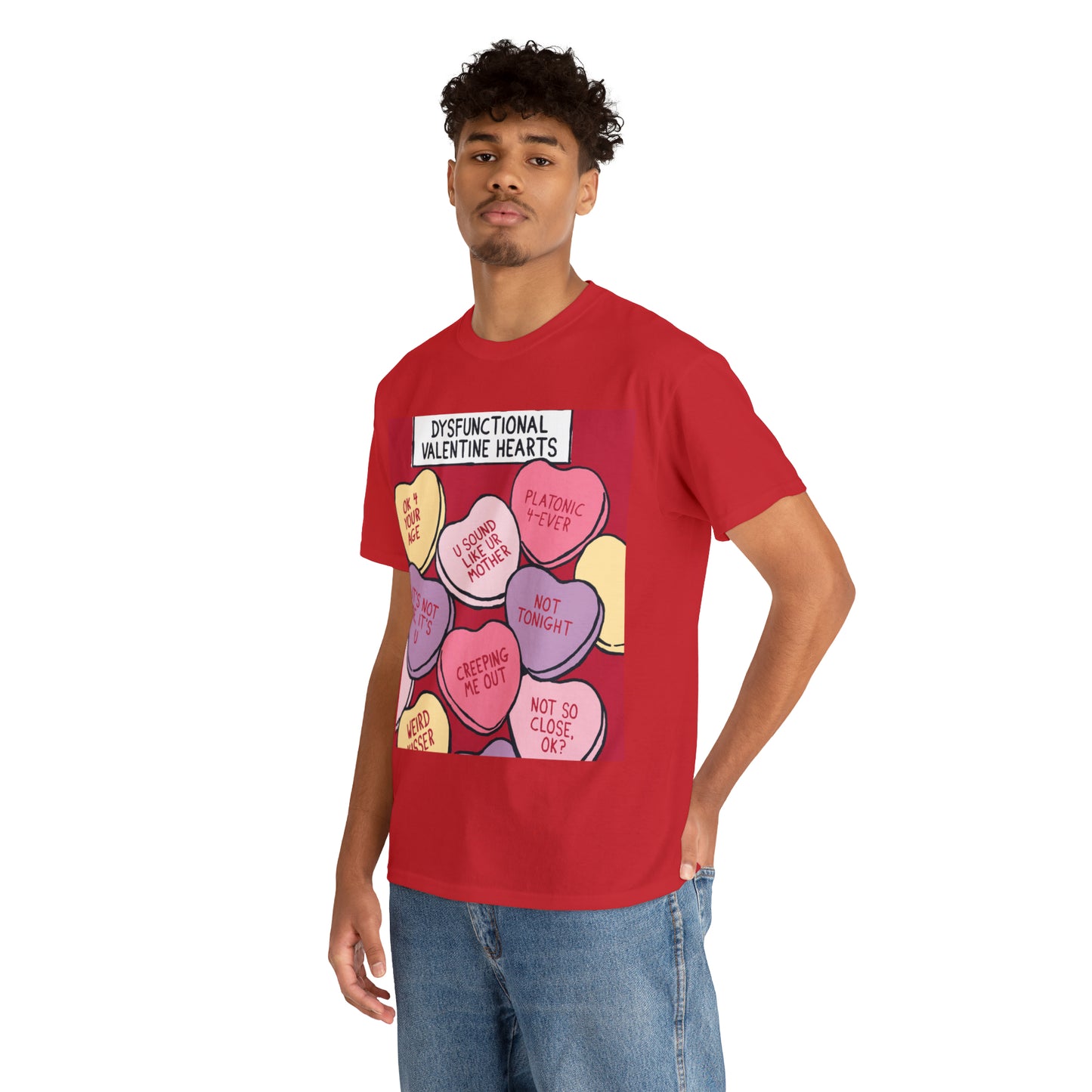 Dysfunctional Valentine's Hearts - Unisex Heavy Cotton Tee