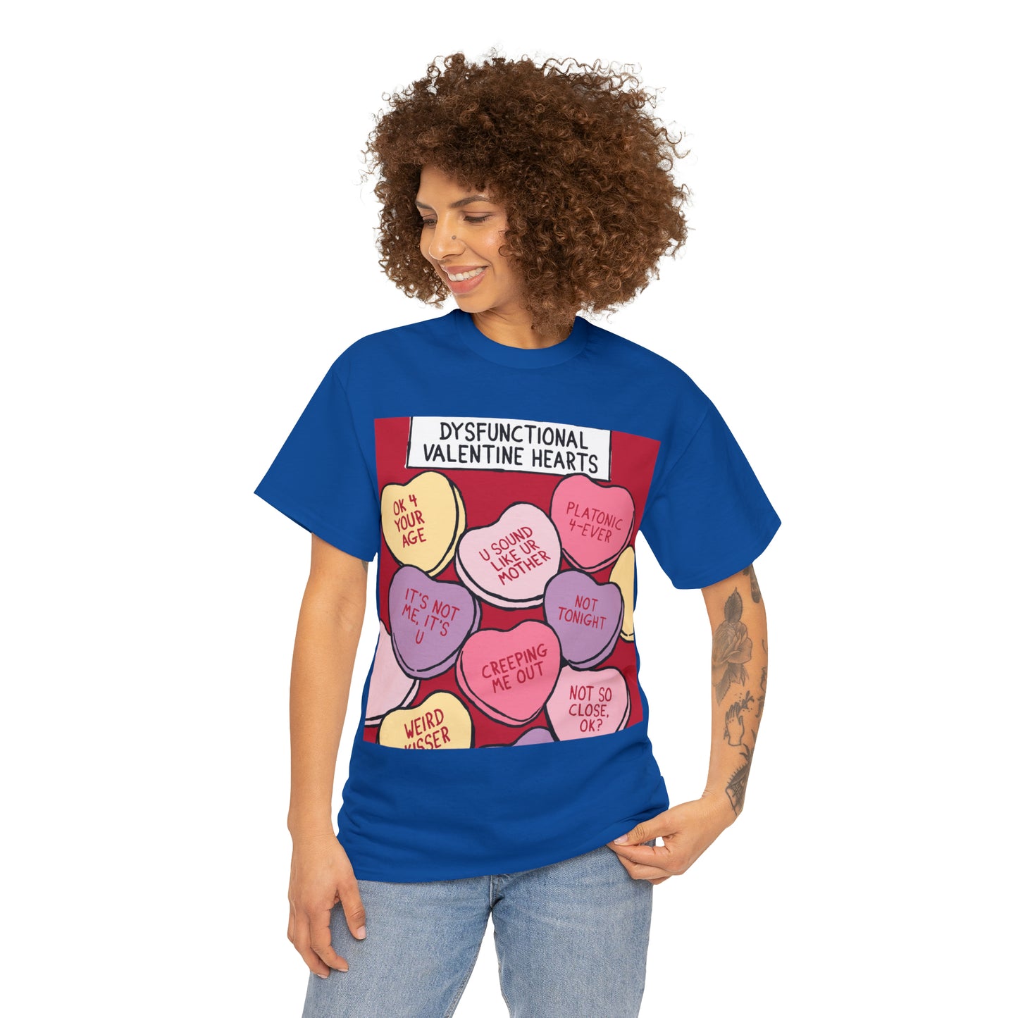 Dysfunctional Valentine's Hearts - Unisex Heavy Cotton Tee