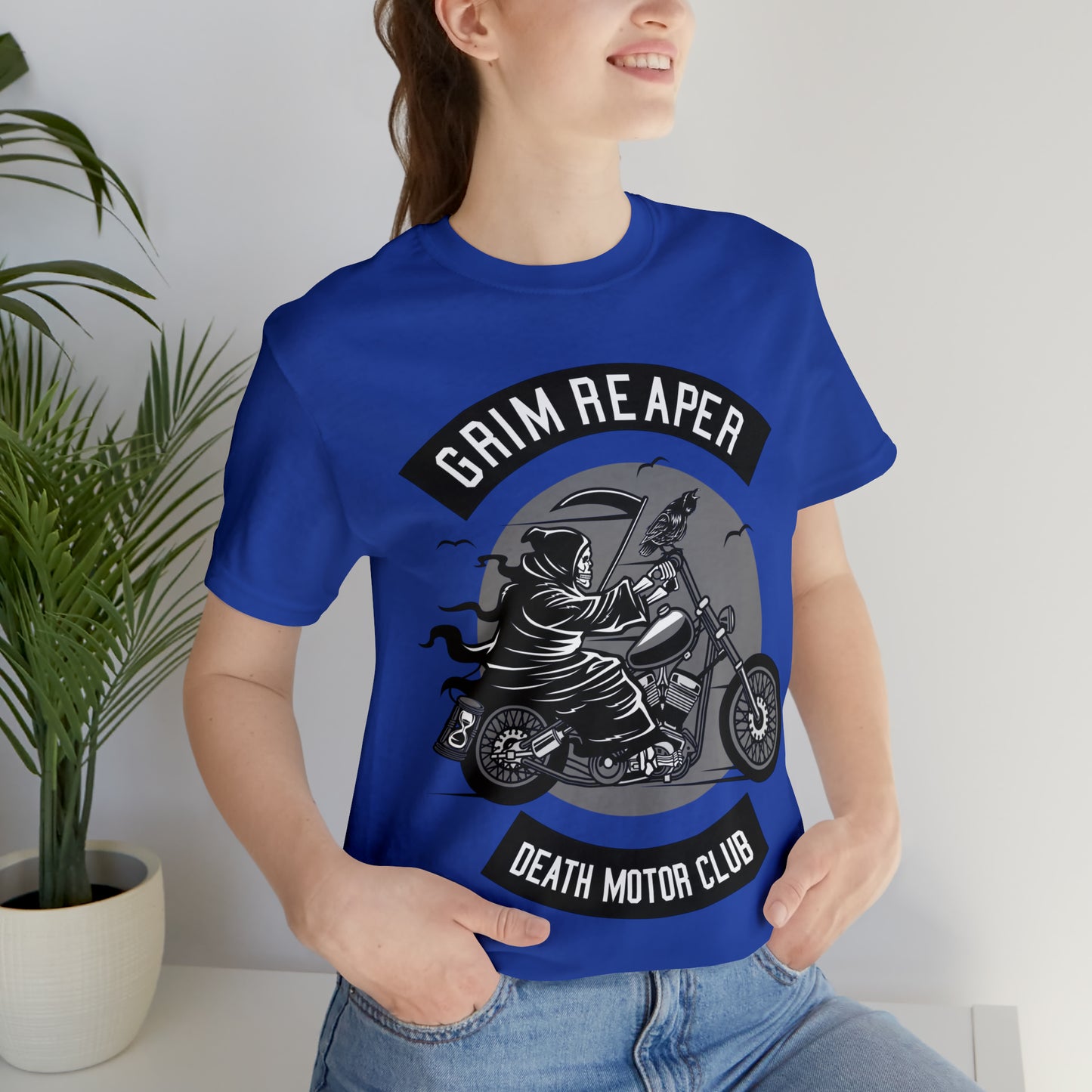 GRIM REAPER Death Motor Club - Unisex Jersey Short Sleeve Tee