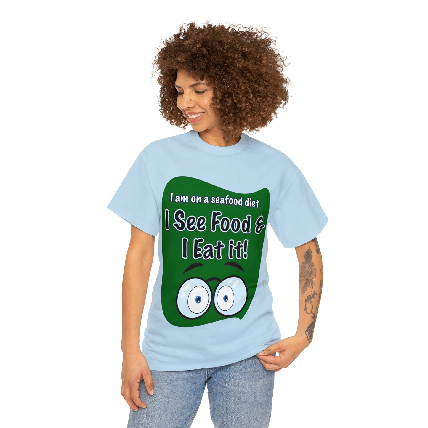 I See FOOD - Funny Unisex Heavy Cotton Tee - AUS