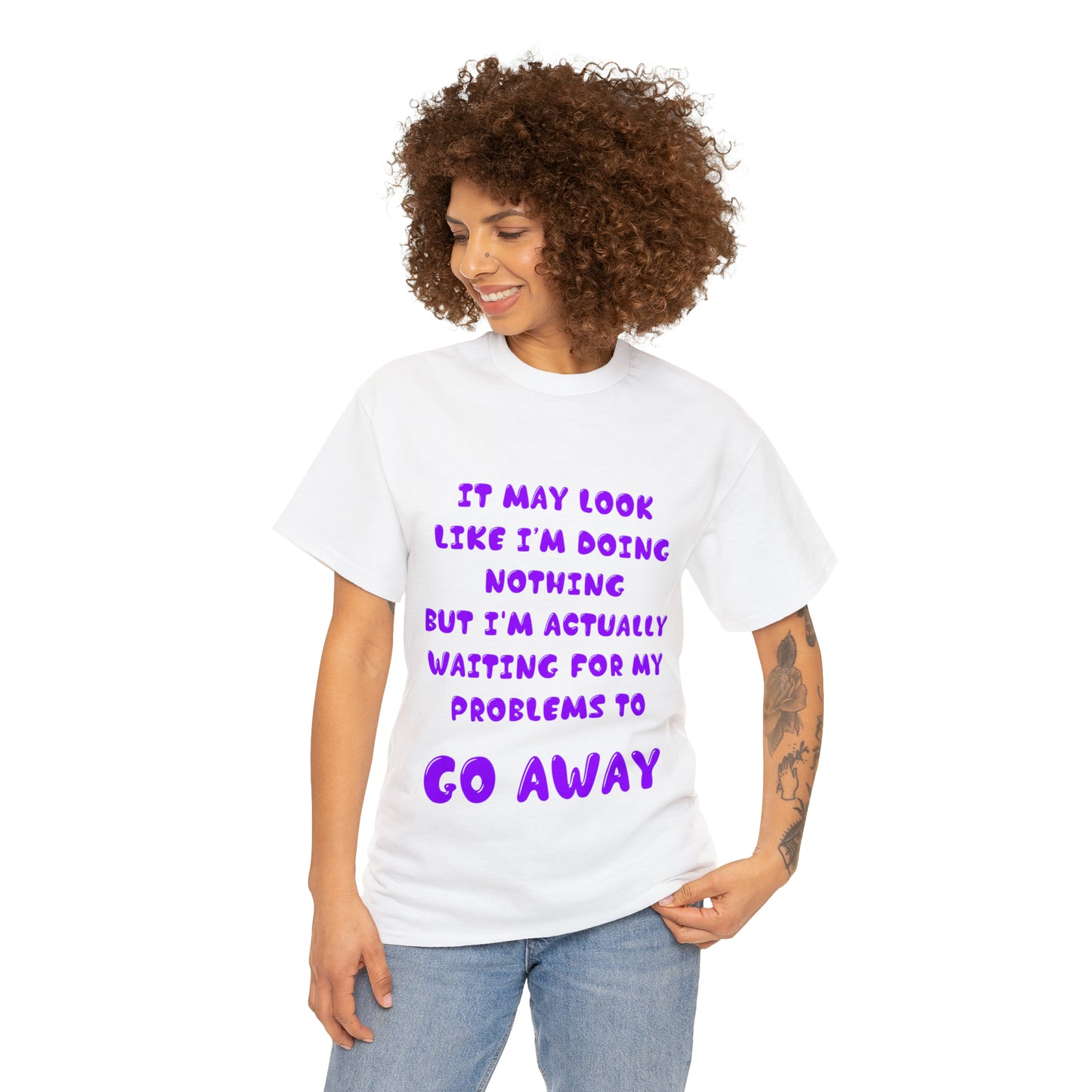 It May Look Like I'm Doing Nothing...  - Unisex Heavy Cotton Tee - AUS