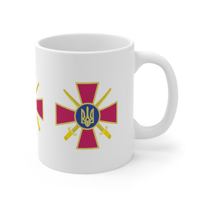 UKRAINIAN CROSSED SWORDS & TRIDENT CROSS CUP/MUG - Ceramic Coffee Cups, 11oz, 15oz