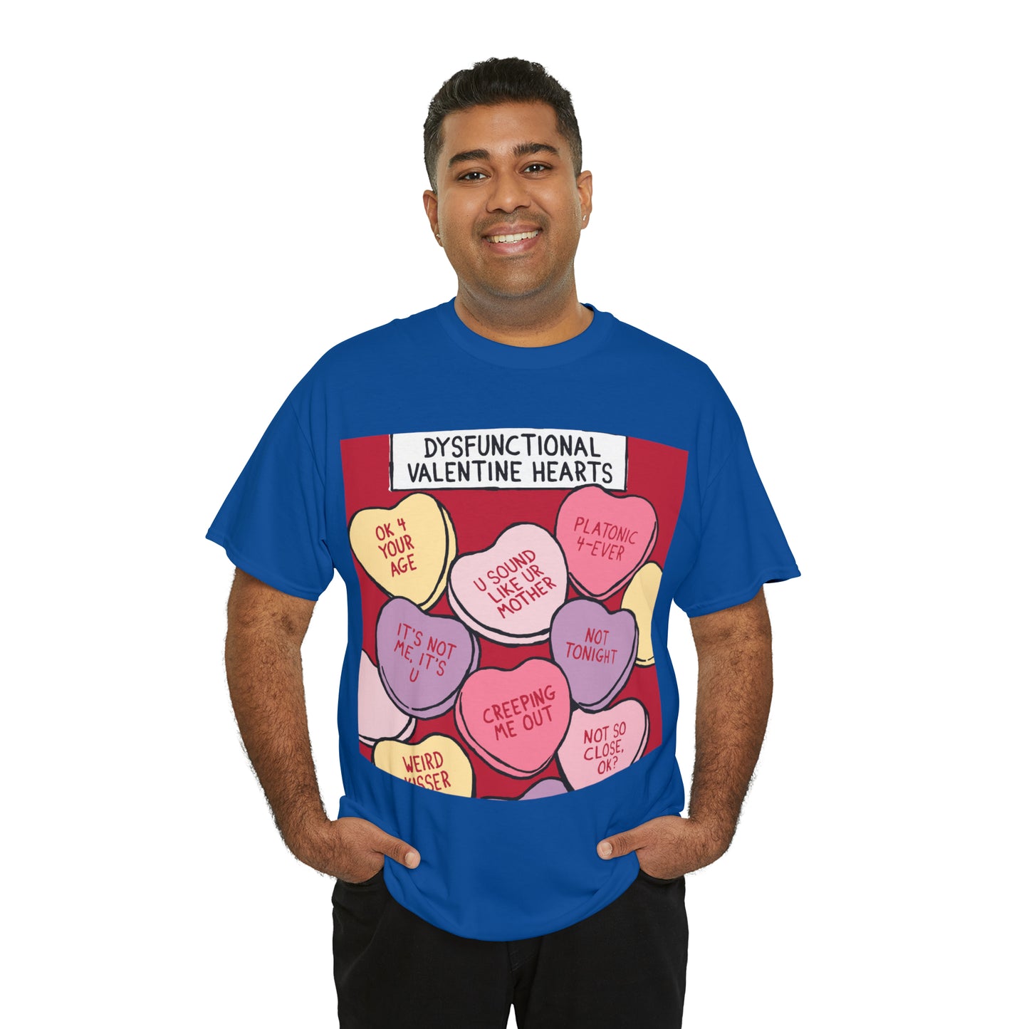 Dysfunctional Valentine's Hearts - Unisex Heavy Cotton Tee