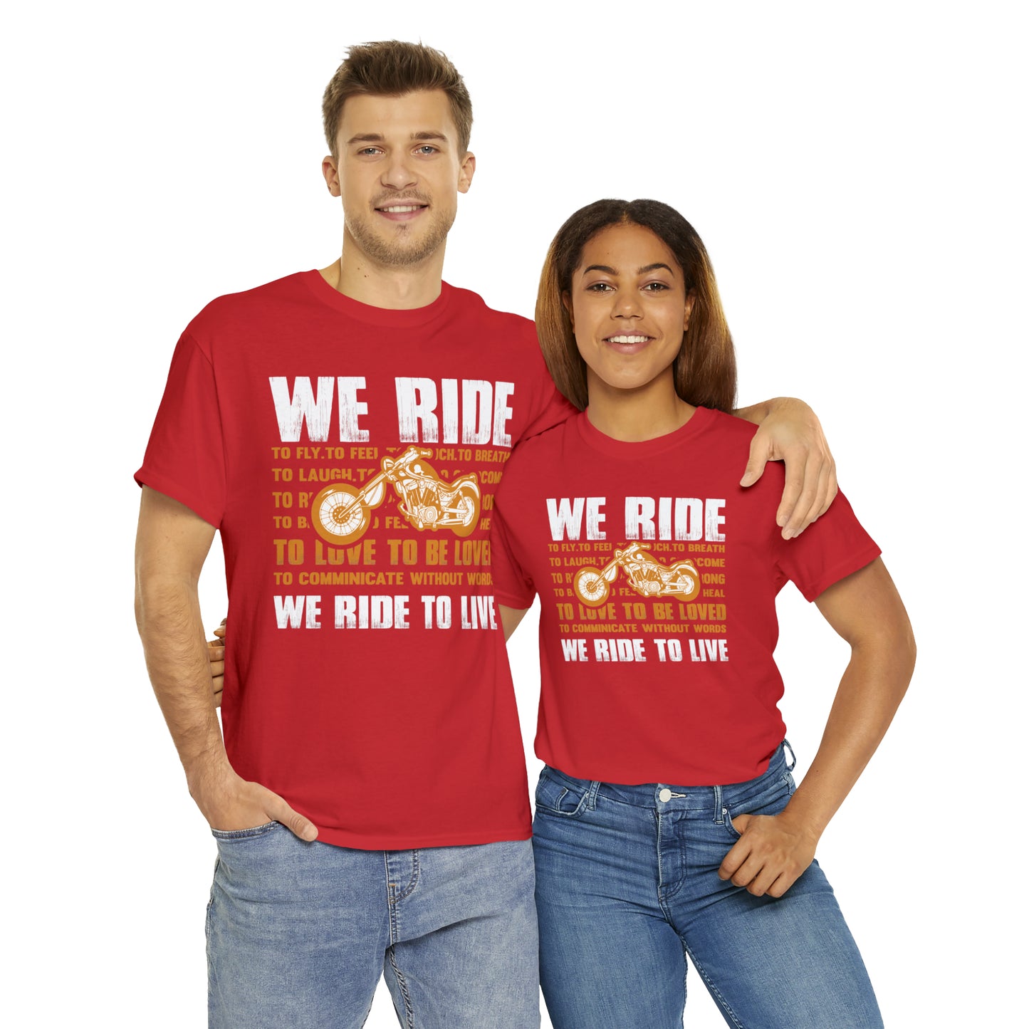 WE RIDE TO LIVE - Unisex Heavy Cotton Tee - USA