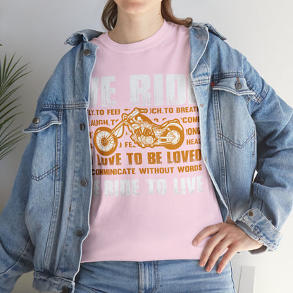 WE RIDE TO LIVE - Unisex Heavy Cotton Tee - USA