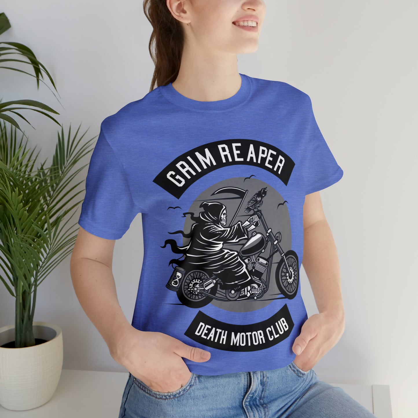 GRIM REAPER Death Motor Club - Unisex Jersey Short Sleeve Tee