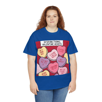 Dysfunctional Valentine's Hearts - Unisex Heavy Cotton Tee