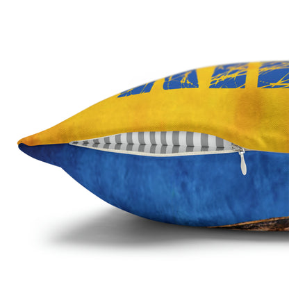 SLAVA UKRAINI & TRIDENT FLAG - Spun Polyester Pillowcase