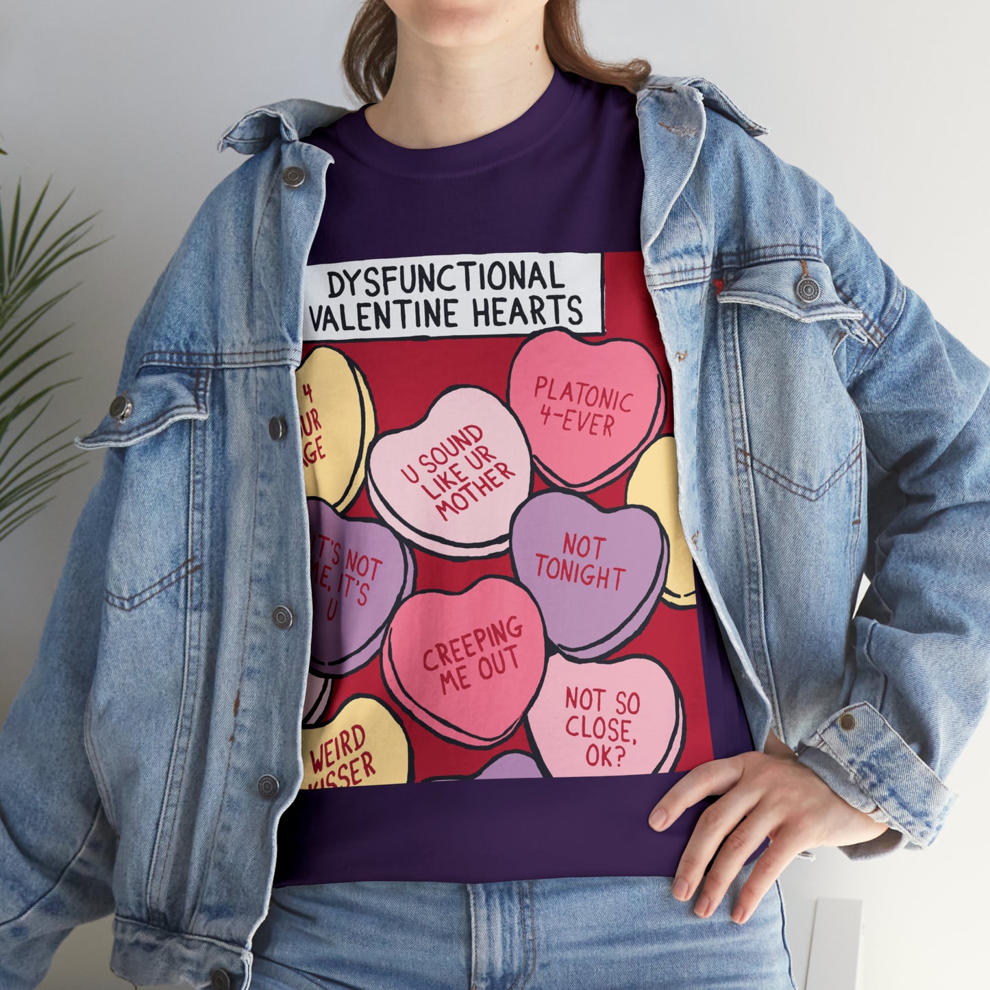 Dysfunctional Valentine's Hearts - Unisex Heavy Cotton Tee