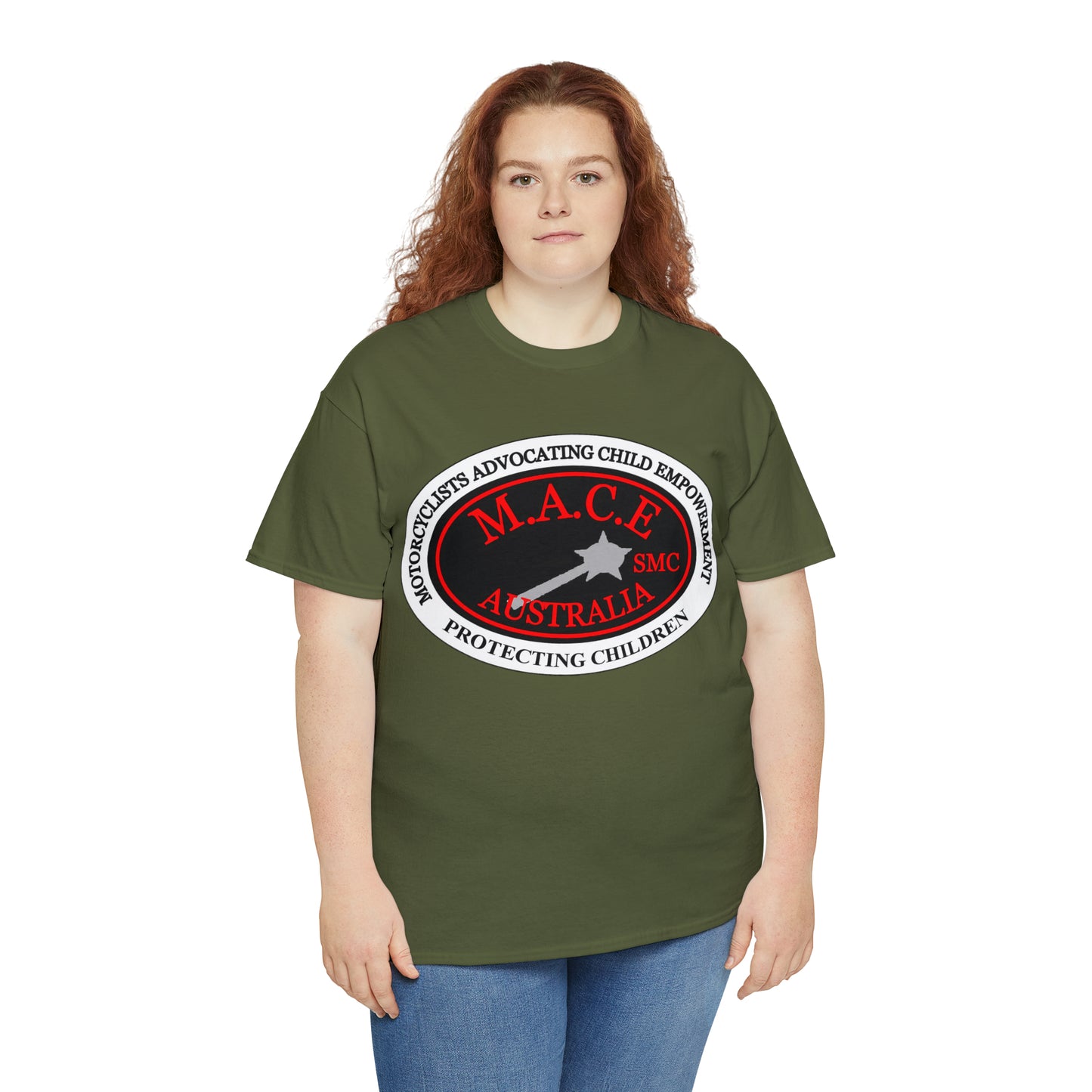 M.A.C.E. Emblem & Back Hands - Unisex Heavy Cotton Tee