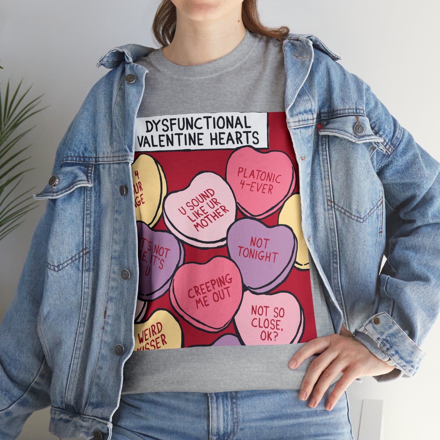 Dysfunctional Valentine's Hearts - Unisex Heavy Cotton Tee