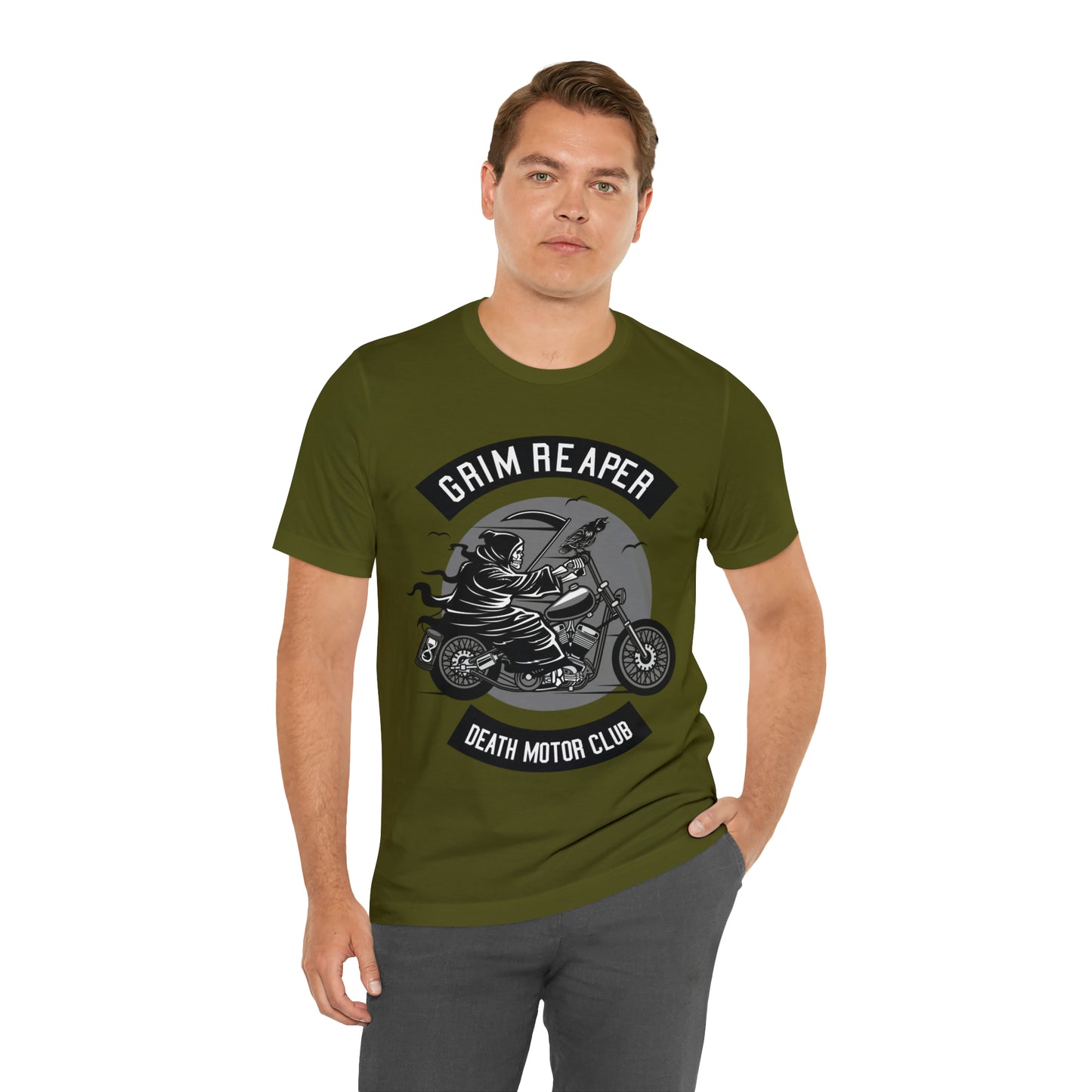 GRIM REAPER Death Motor Club - Unisex Jersey Short Sleeve Tee