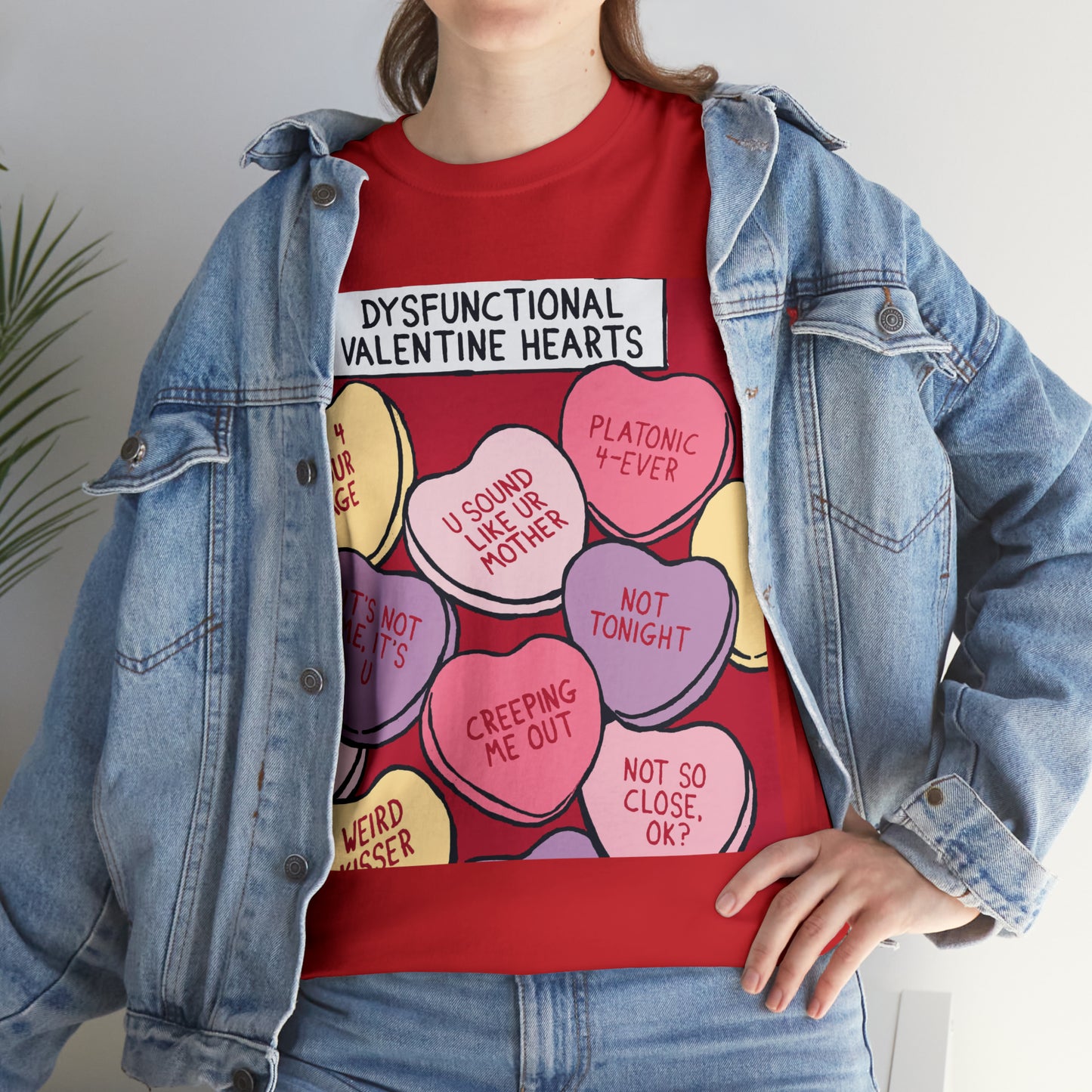 Dysfunctional Valentine's Hearts - Unisex Heavy Cotton Tee