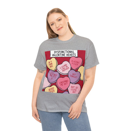 Dysfunctional Valentine's Hearts - Unisex Heavy Cotton Tee