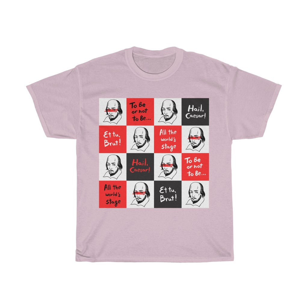 SHAKESPEARE Squares (light) - Unisex Heavy Cotton Tee