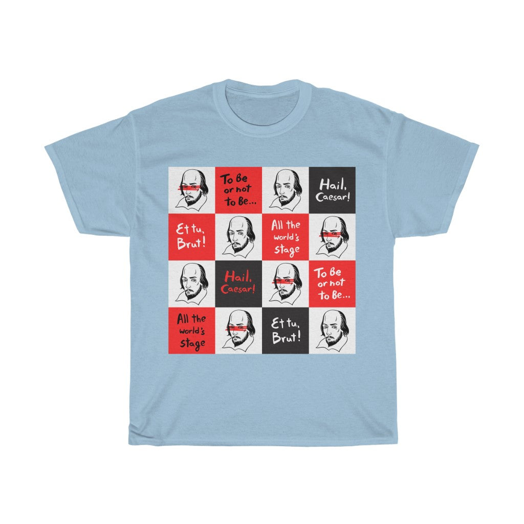 SHAKESPEARE Squares (light) - Unisex Heavy Cotton Tee