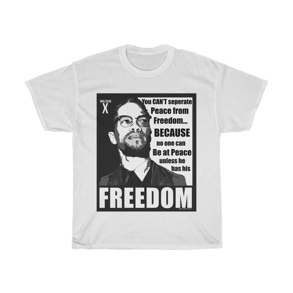 MALCOLM X FREEDOM - Unisex Heavy Cotton Tee